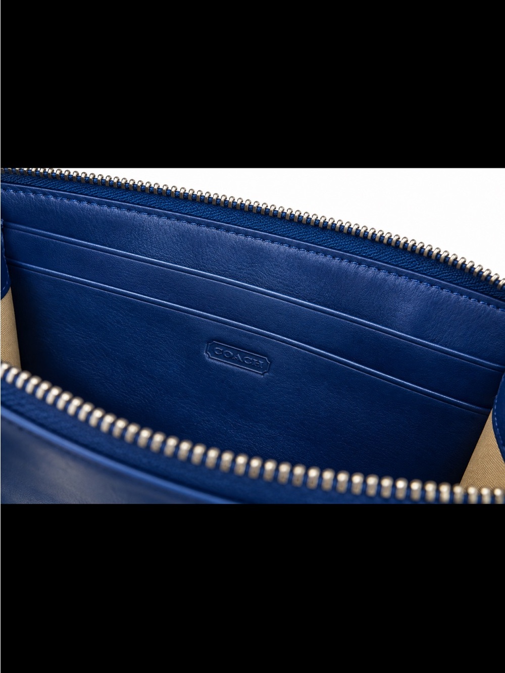 Coach Penelope Blue Leather with Snakeskin & Turn-Lock Closure Wallet - Picture 5 of 7